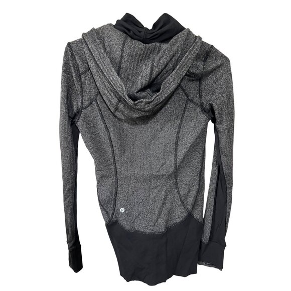 Lululemon Daily Practice Womens size 6 Gray Full-Zip Hoodie With Thumbholes & Dr - Picture 4 of 10